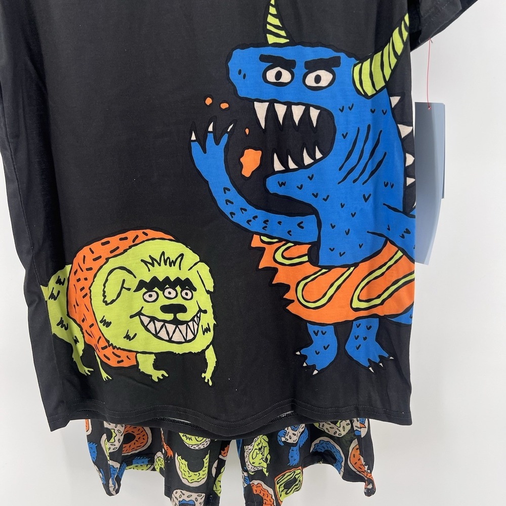 New Cat & Jack Boys 2 Pc. Pajama Set XXL (16-18) Donut Monster Shorts & Top NWT - Picture 2 of 5